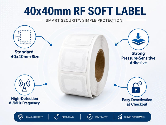 RF Soft Label Tag 40x40mm 8.2MHz