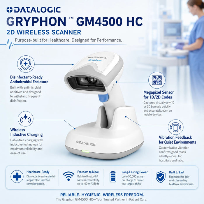 Datalogic Gryphon GM4500 HC 2D Wireless Scanner