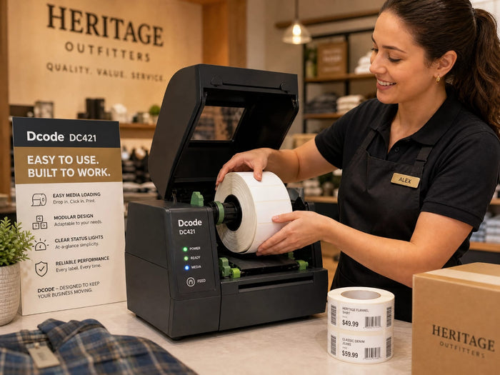 Dcode DC421 Barcode Label Printer 203dpi