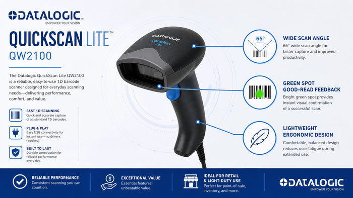 Datalogic QuickScan Lite QW2100 1D Wireless