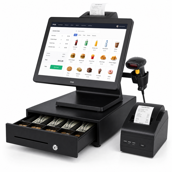 All-in-One POS Terminal with Cash Drawer