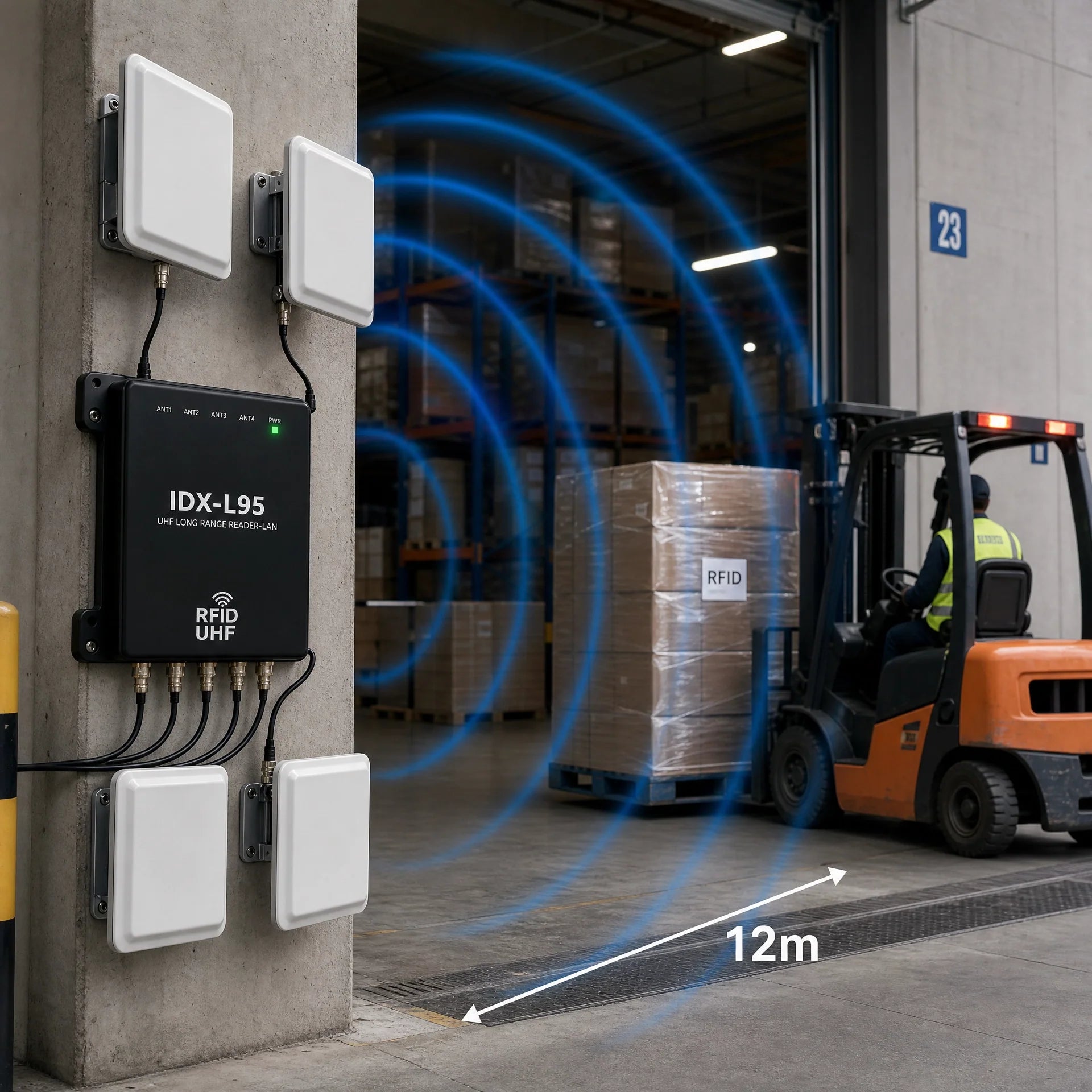 IDX-L95 RFID UHF Long Range Reader-LAN