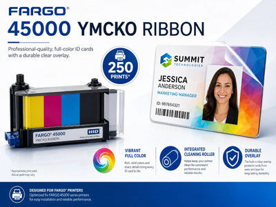 Fargo 45000 YMCKO Ribbon 250 Prints