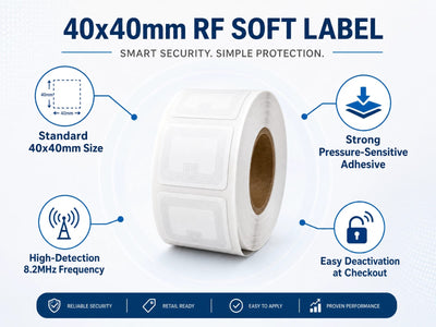 RF Soft Label Tag 40x40mm 8.2MHz