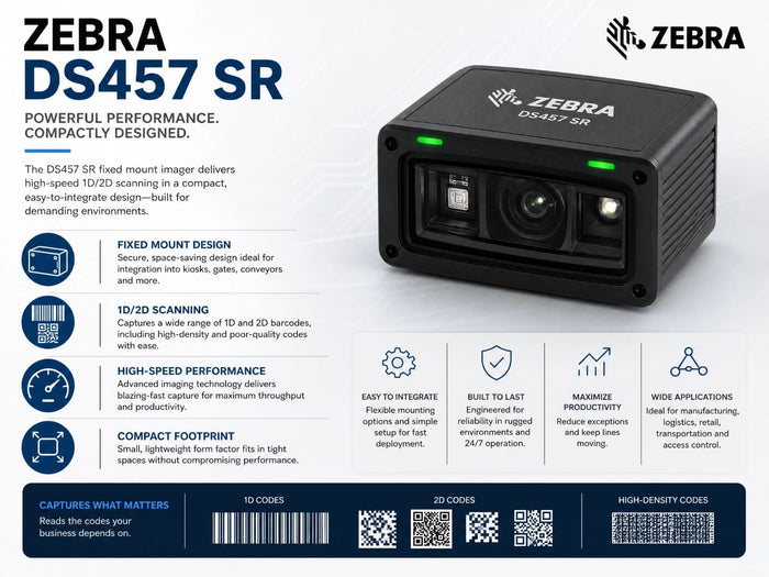 Zebra DS457 SR Fixed Mount Scanner