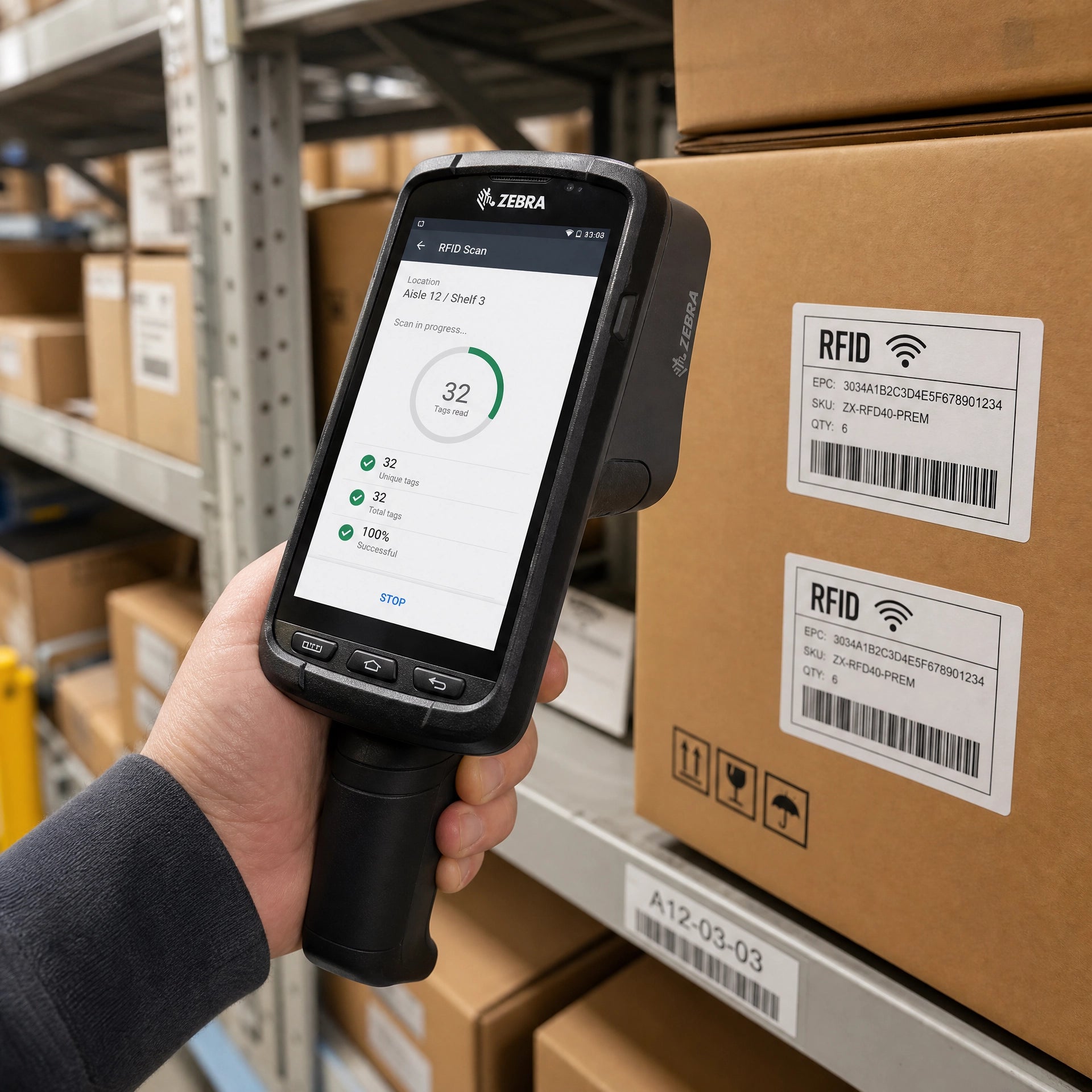 Zebra RFD40 Premium RFID UHF Handheld