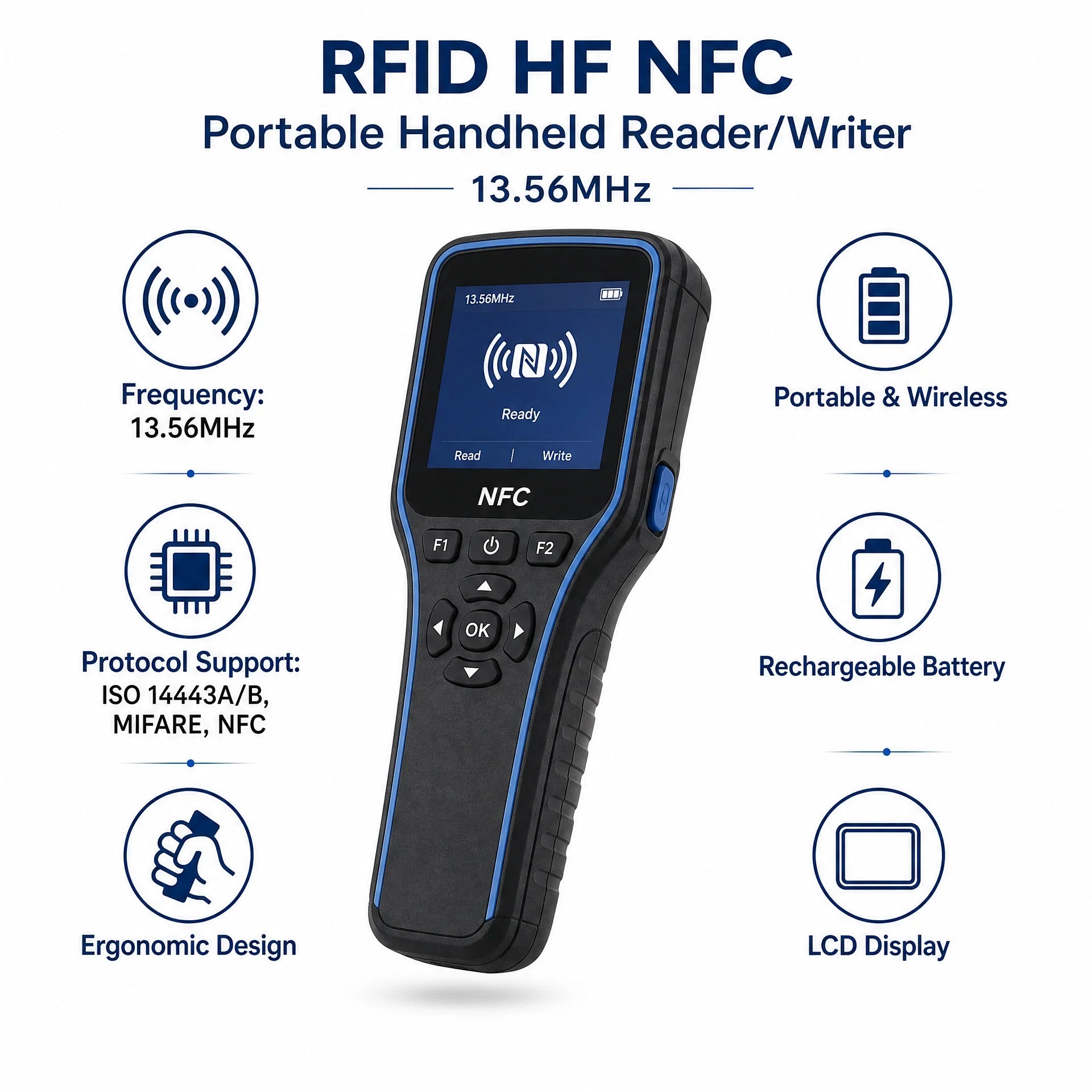 RFID HF NFC Portable Reader/Writer